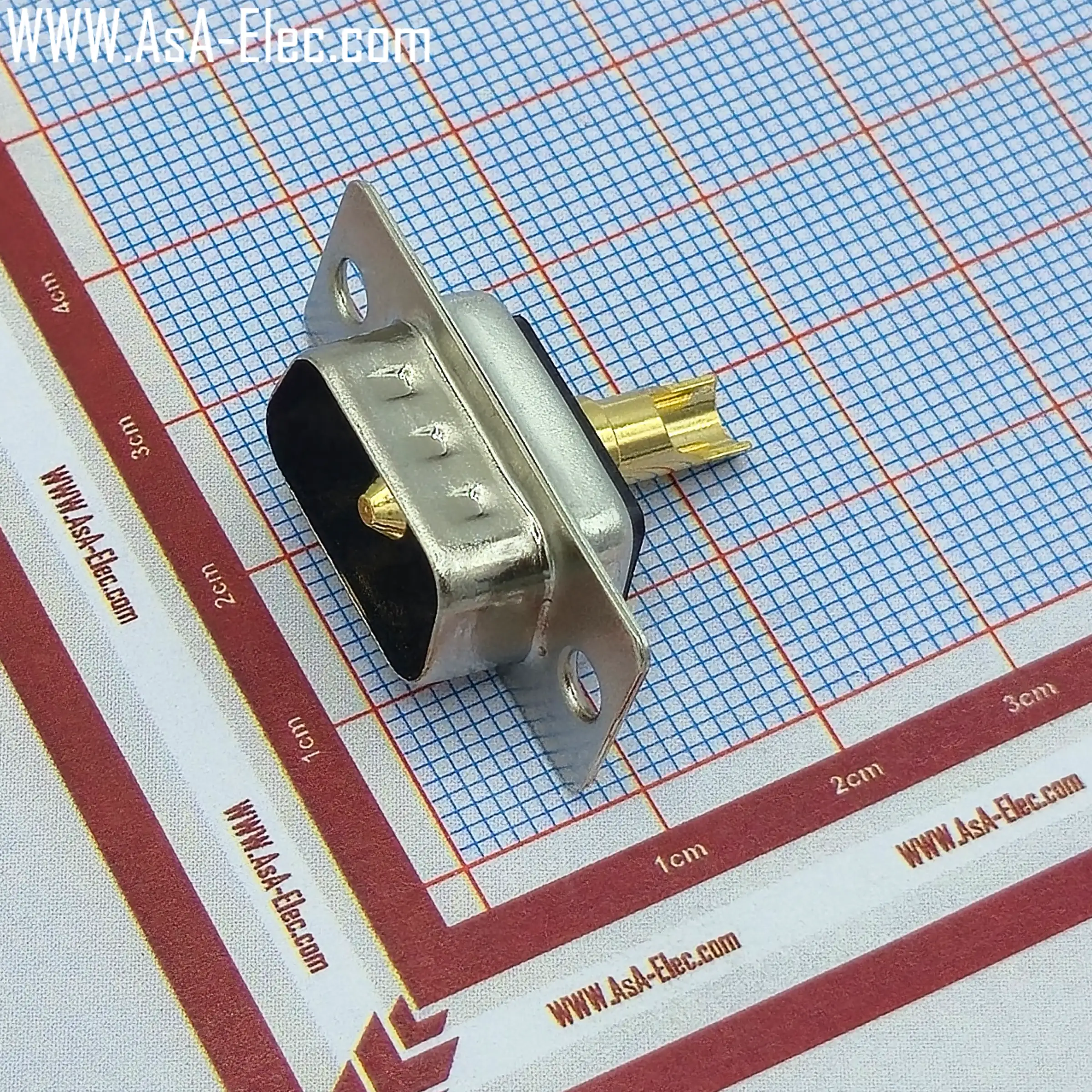 Coaxial D-SUB 1W1 MALE Solder Cup